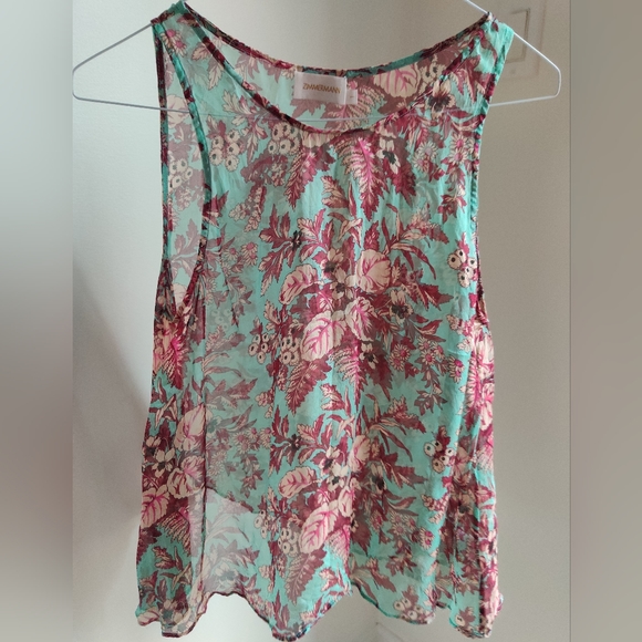 Zimmerman Floral Silk Top New Without Tags - Picture 4 of 13